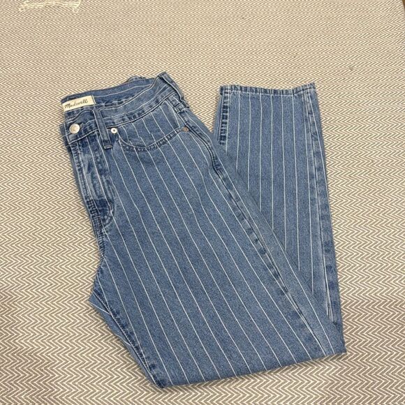 Madewell Jeans The Perfect Vintage Crop PinStripe Edition Size 26 - Picture 3 of 6